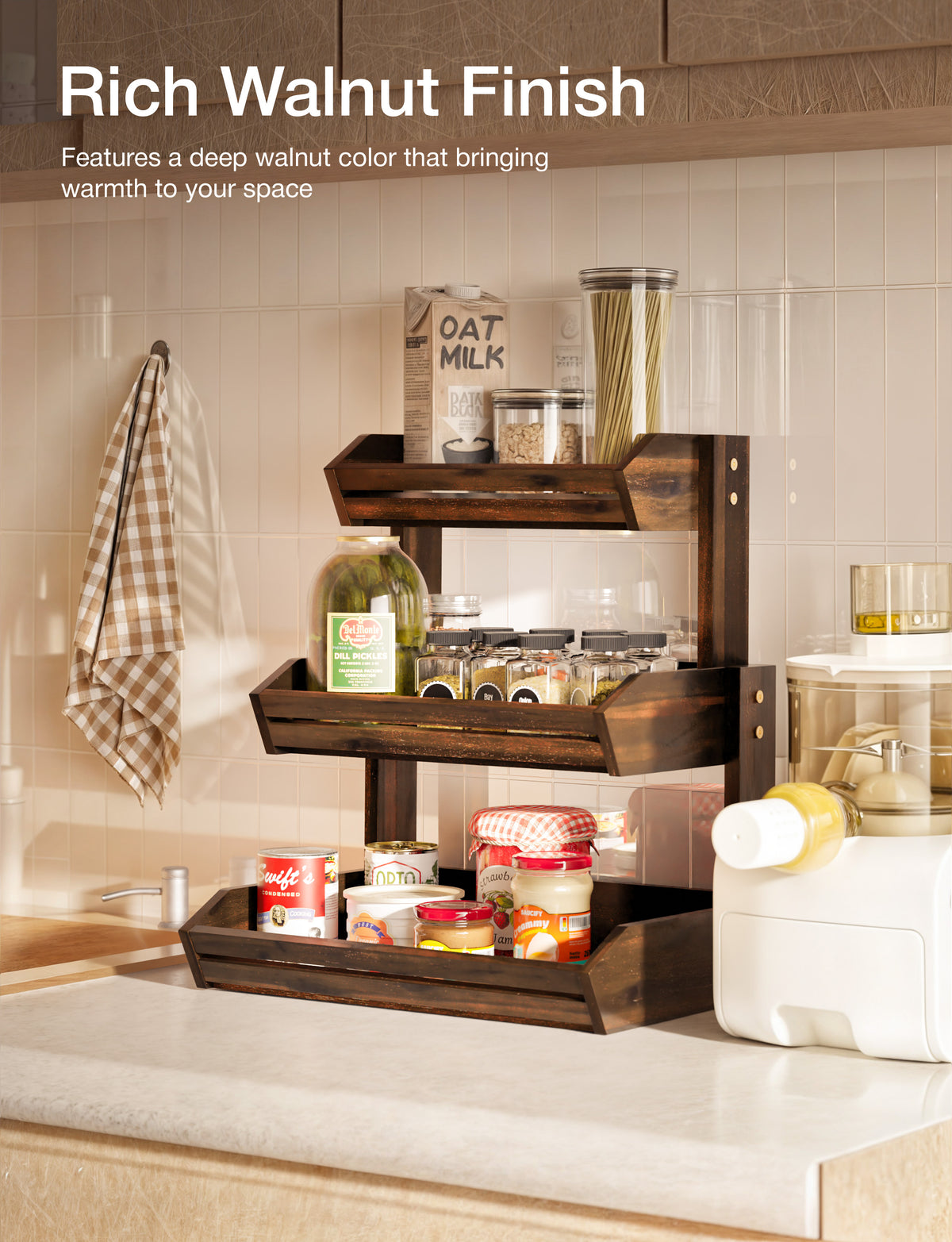 Acacia 3 Tier Fruit Basket, Sturdy, Easy Assembly-thumbmail-6