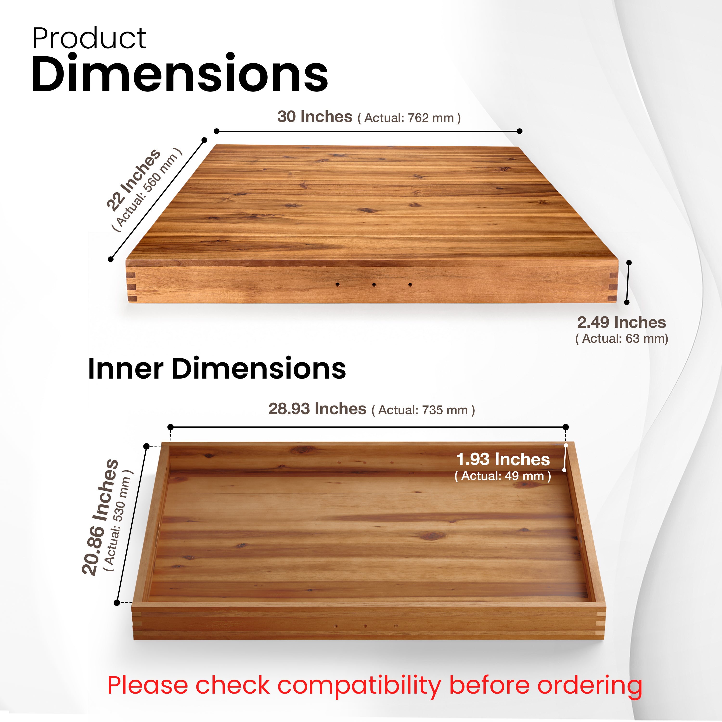 Stove Top Covers for Electric Stove, Noodle Board, 30”x22” (Outer)-thumbmail-4