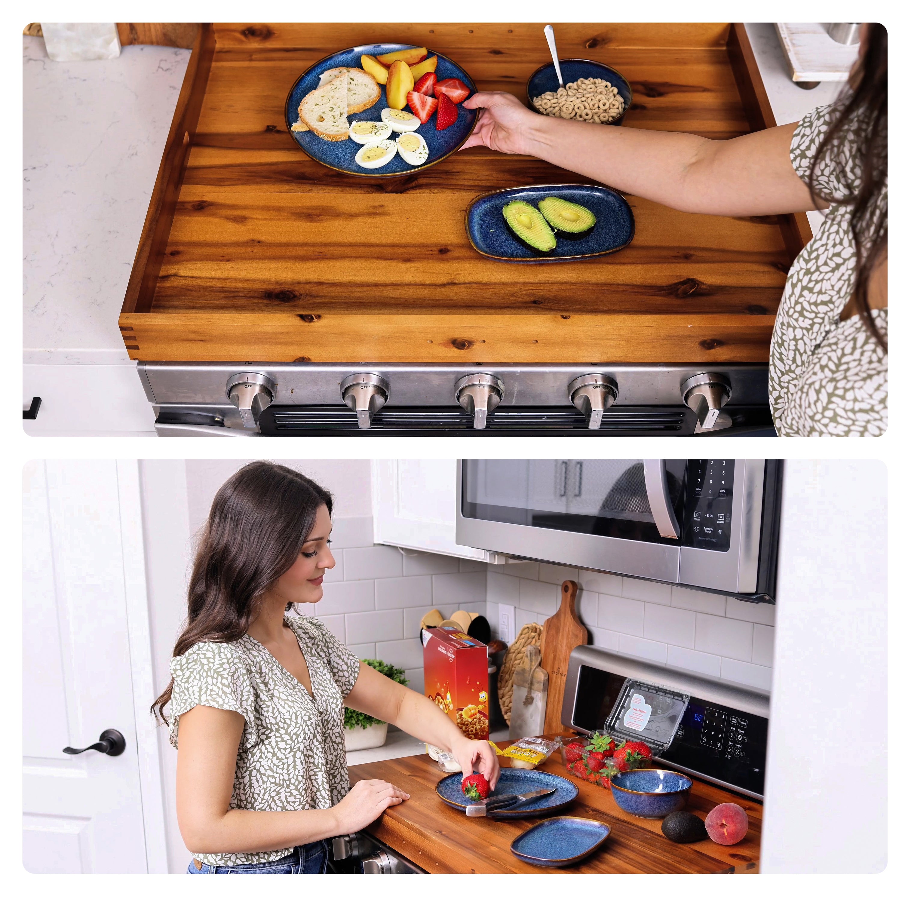 Stove Top Covers for Electric Stove, Noodle Board, 30”x22” (Outer)-thumbmail-2