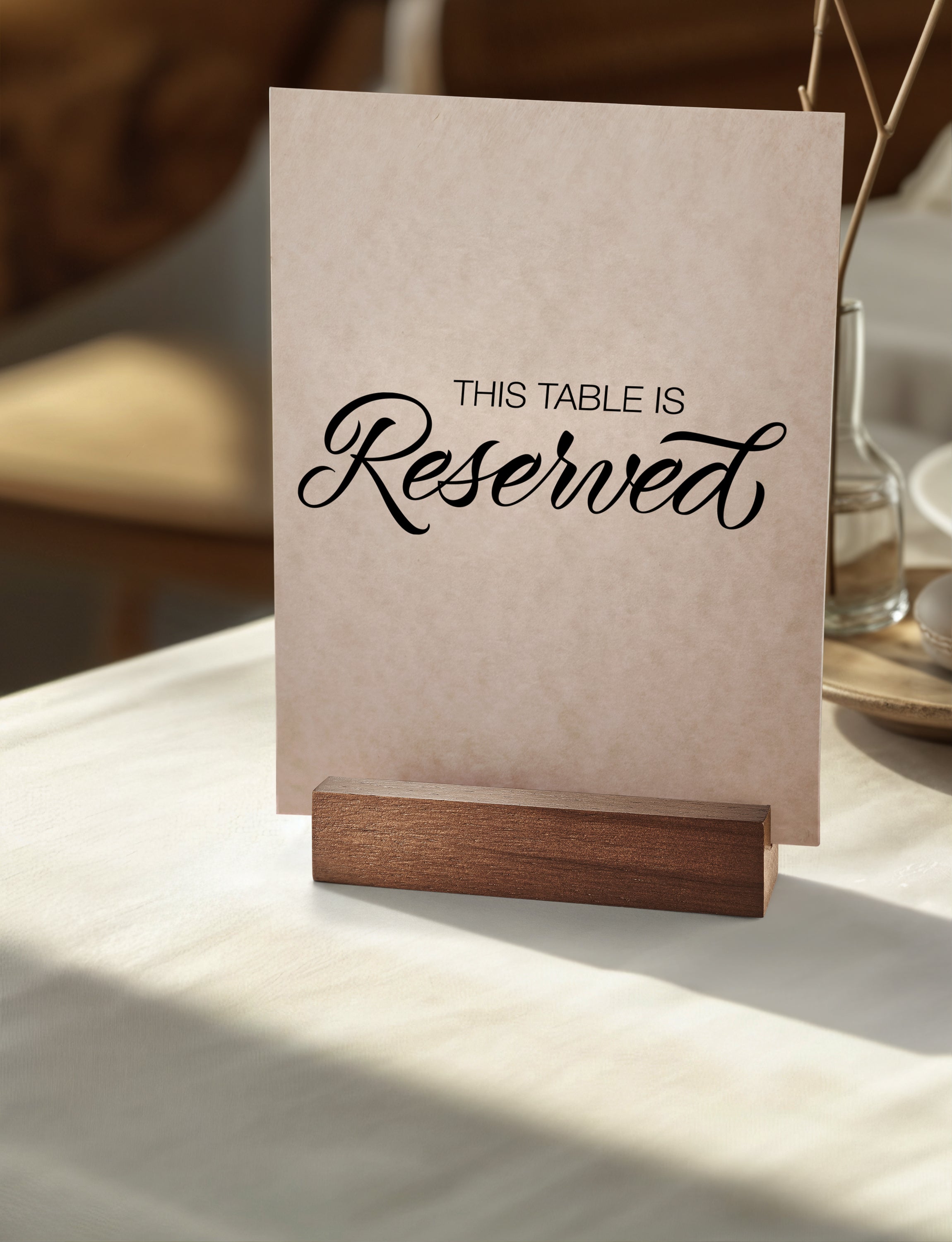 20PCS Oak Wood Place Card Holder for Acrylic Signs (Walnut color)-thumbmail-3