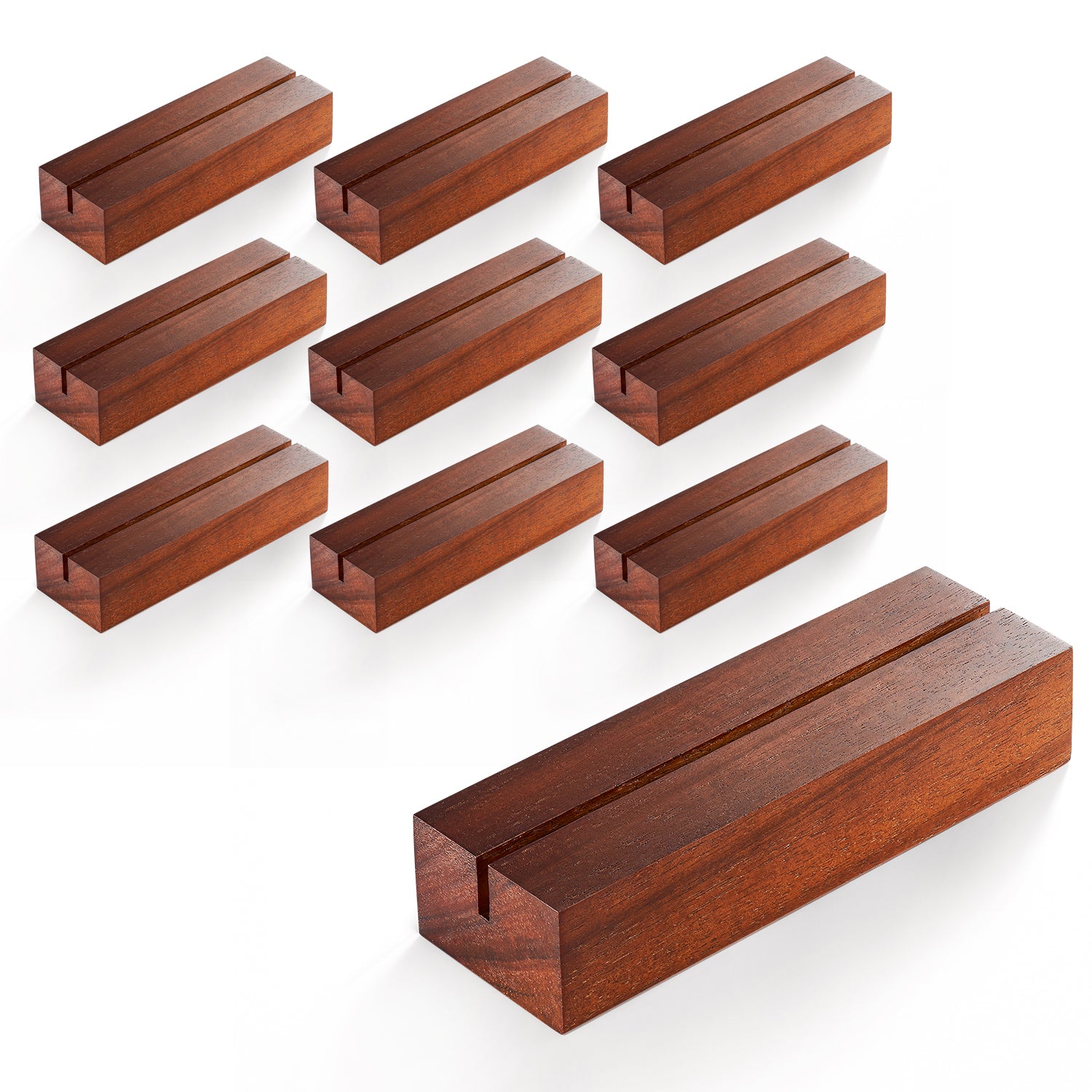10PCS Acacia Wood Place Card Holder for Acrylic Sign, Table Number