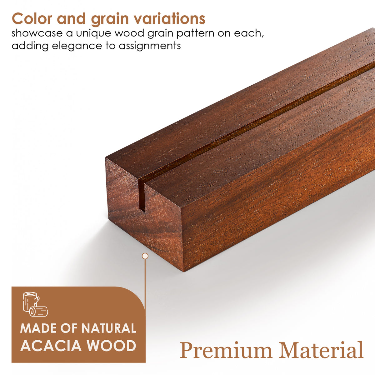 10PCS Acacia Wood Place Card Holder for Acrylic Sign, Table Number-thumbmail-5