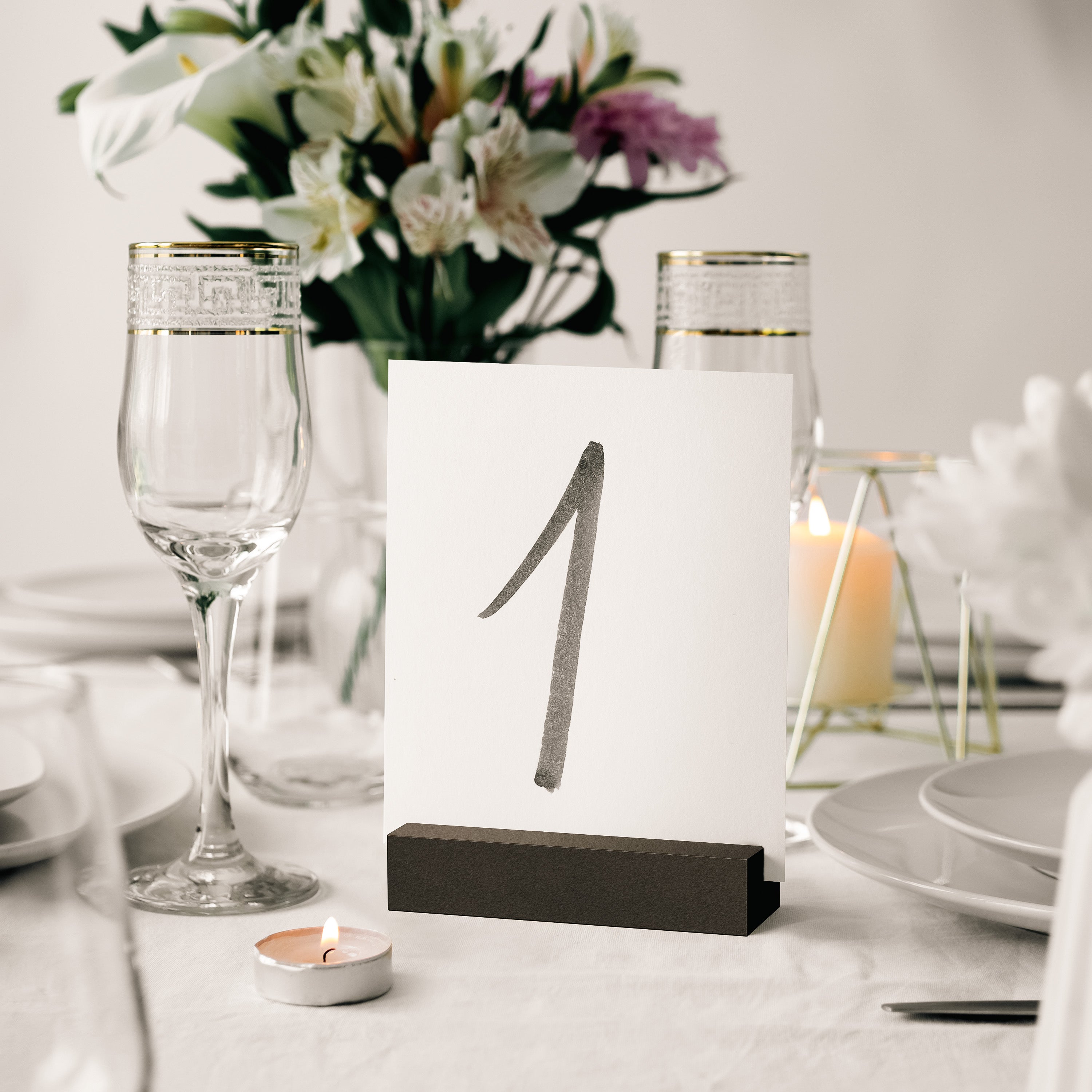 20PCS Acacia Wood Place Card Holder for Acrylic Sign (Black color)-thumbmail-6