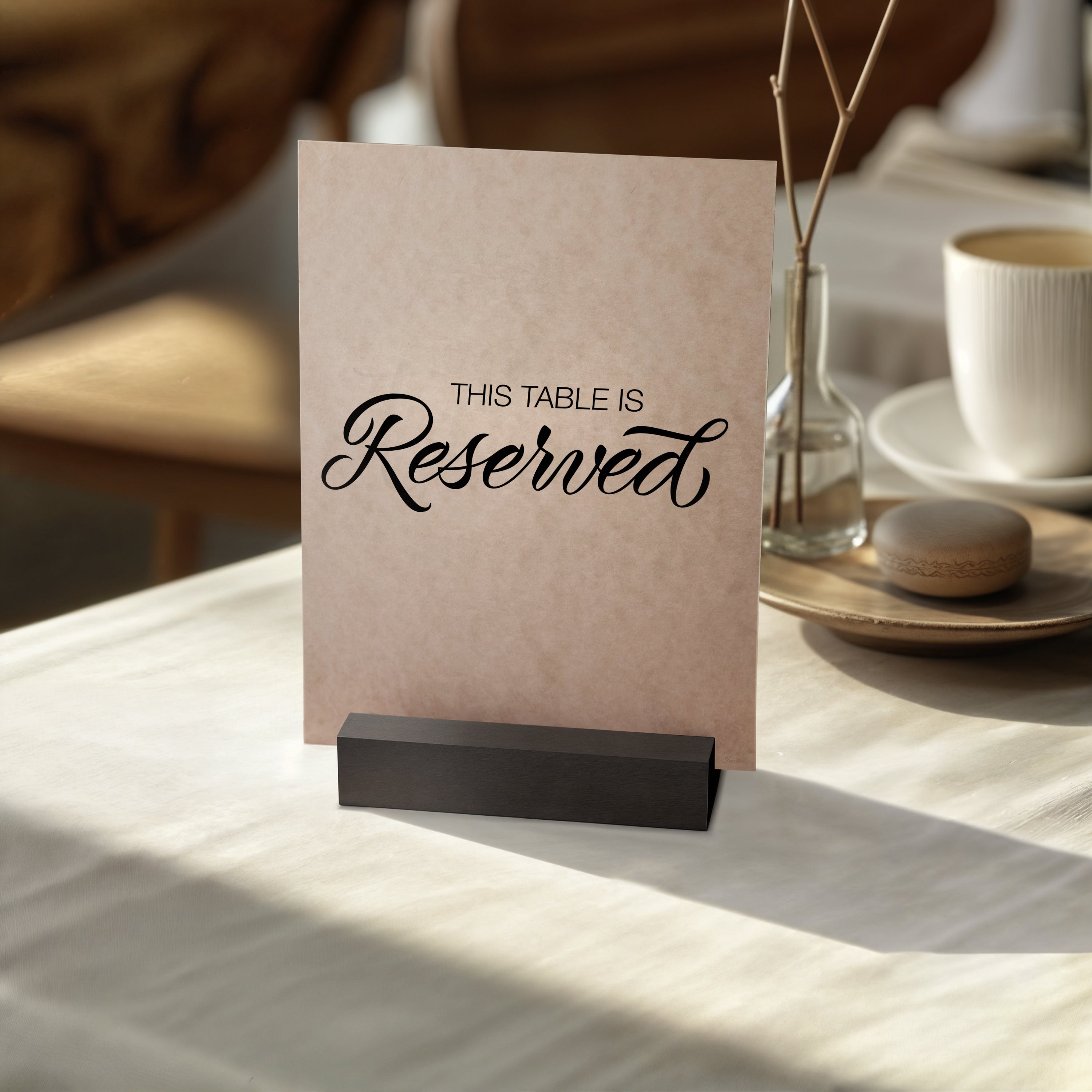 20PCS Acacia Wood Place Card Holder for Acrylic Sign (Black color)-thumbmail-4