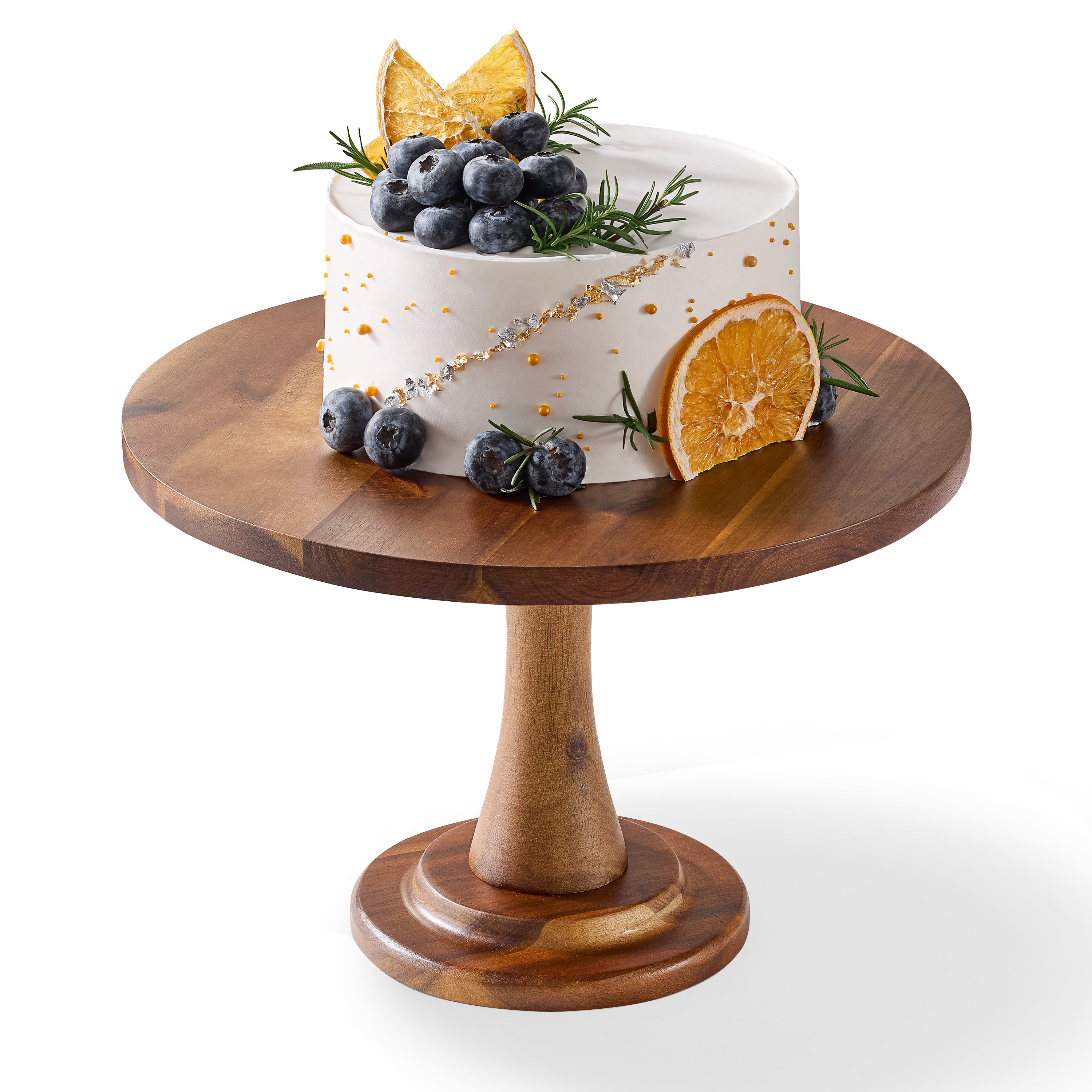 12" Wooden Round Cake Stands for Cupcake,Tall & Sturdy, Removable