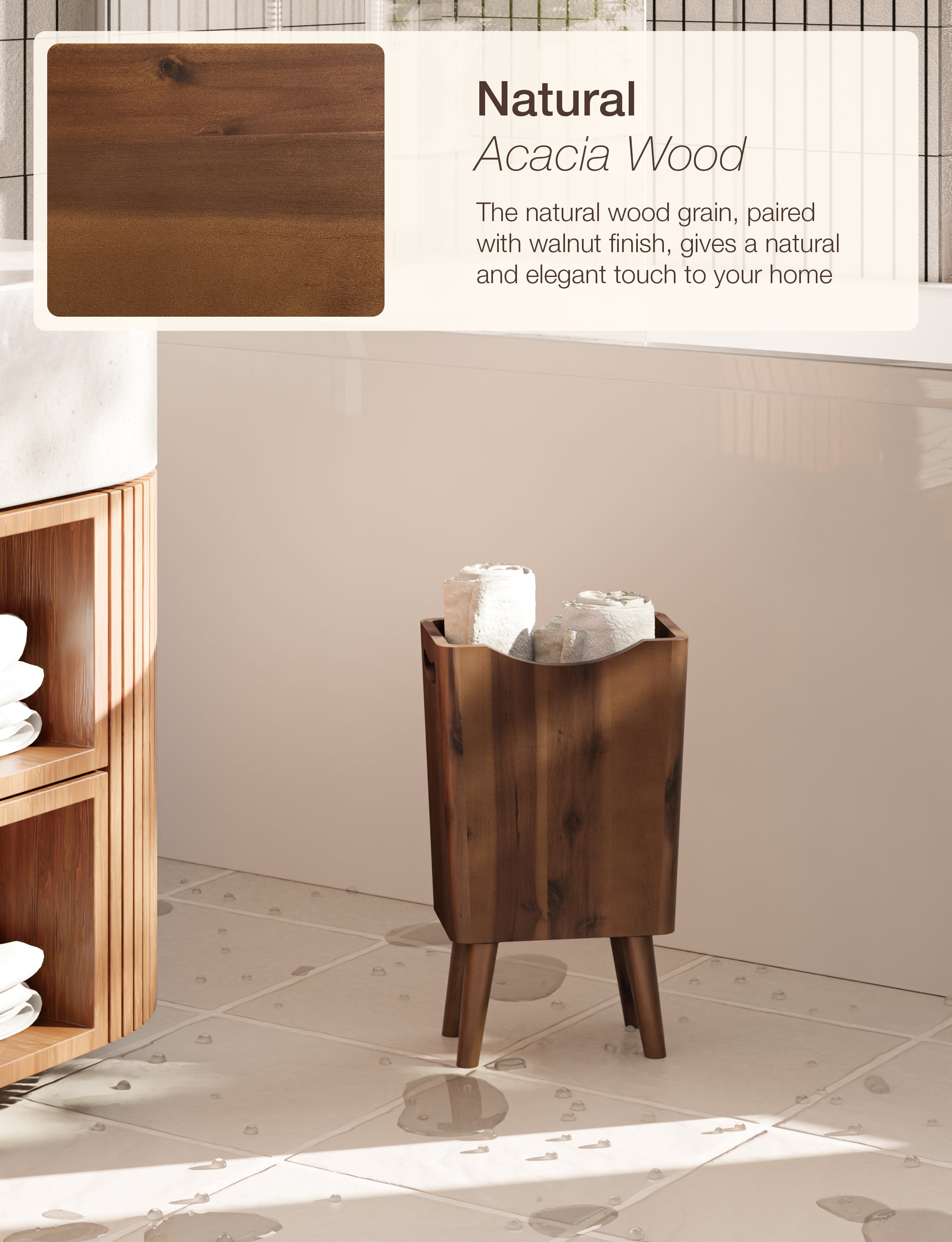 1.5-Gallon Wood Trash Can with Removable Legs & Handle, Walnut Color-thumbmail-6