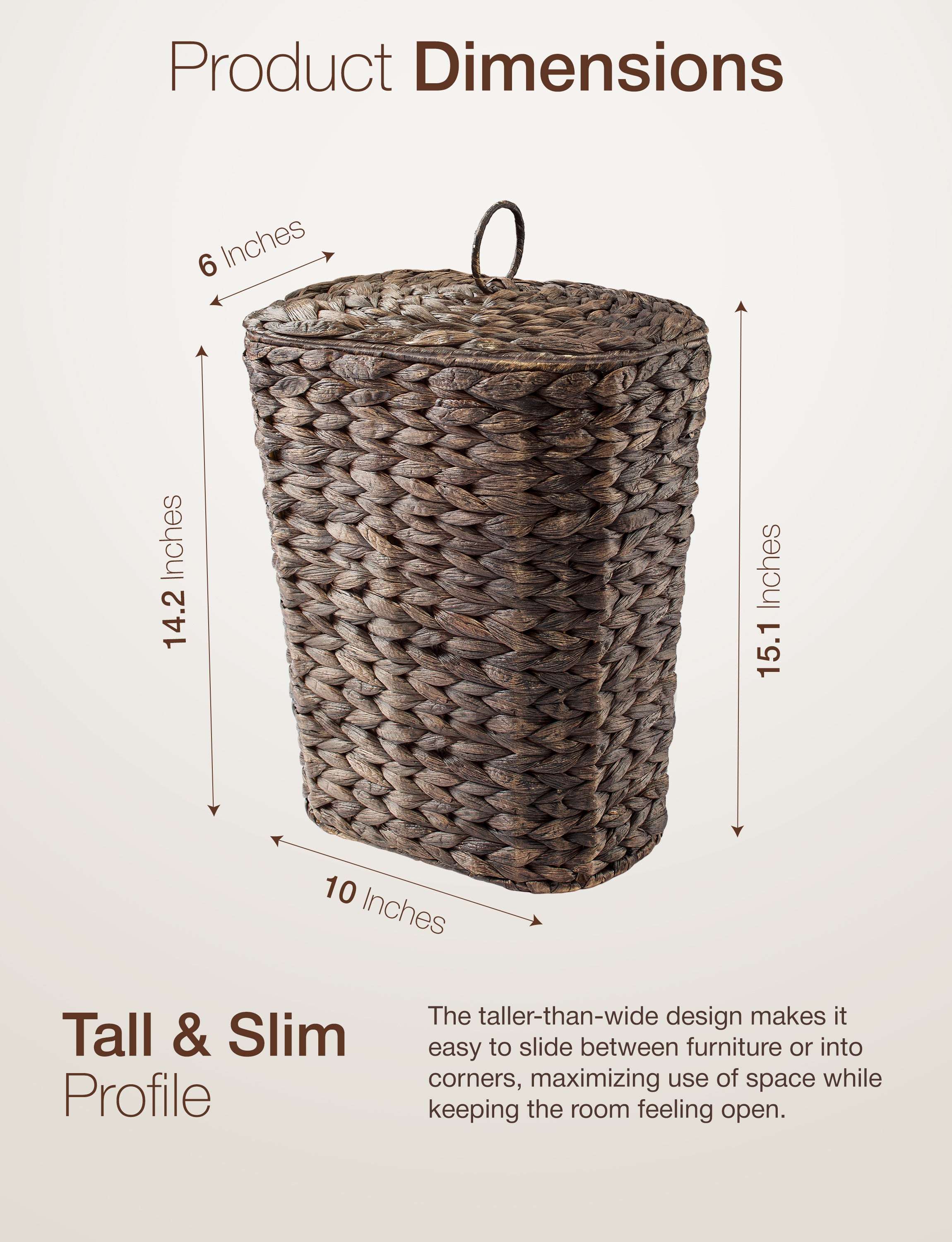 3 Gallon Large Wicker Trash Can with Lid, Boho Bathroom Garbage Can-thumbmail-4