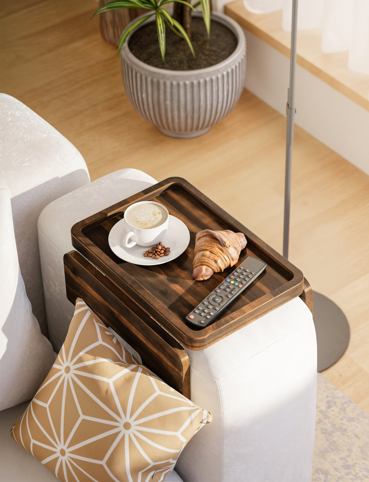 Reg Sofa Arm Tray 4 Hinges - Walnut color-thumbmail-5