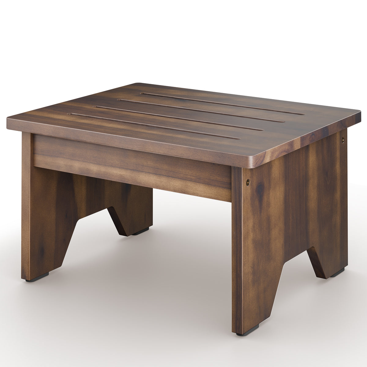 9" One Step Stool for Adult - Walnut color-thumbmail-1