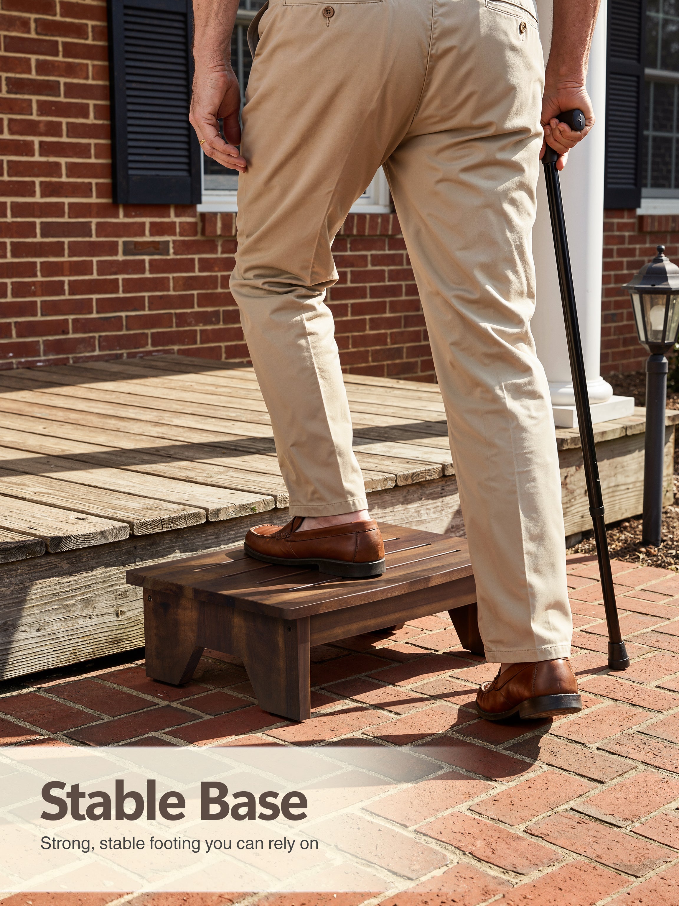 6" One Step Stool for Adult - Walnut color-thumbmail-7