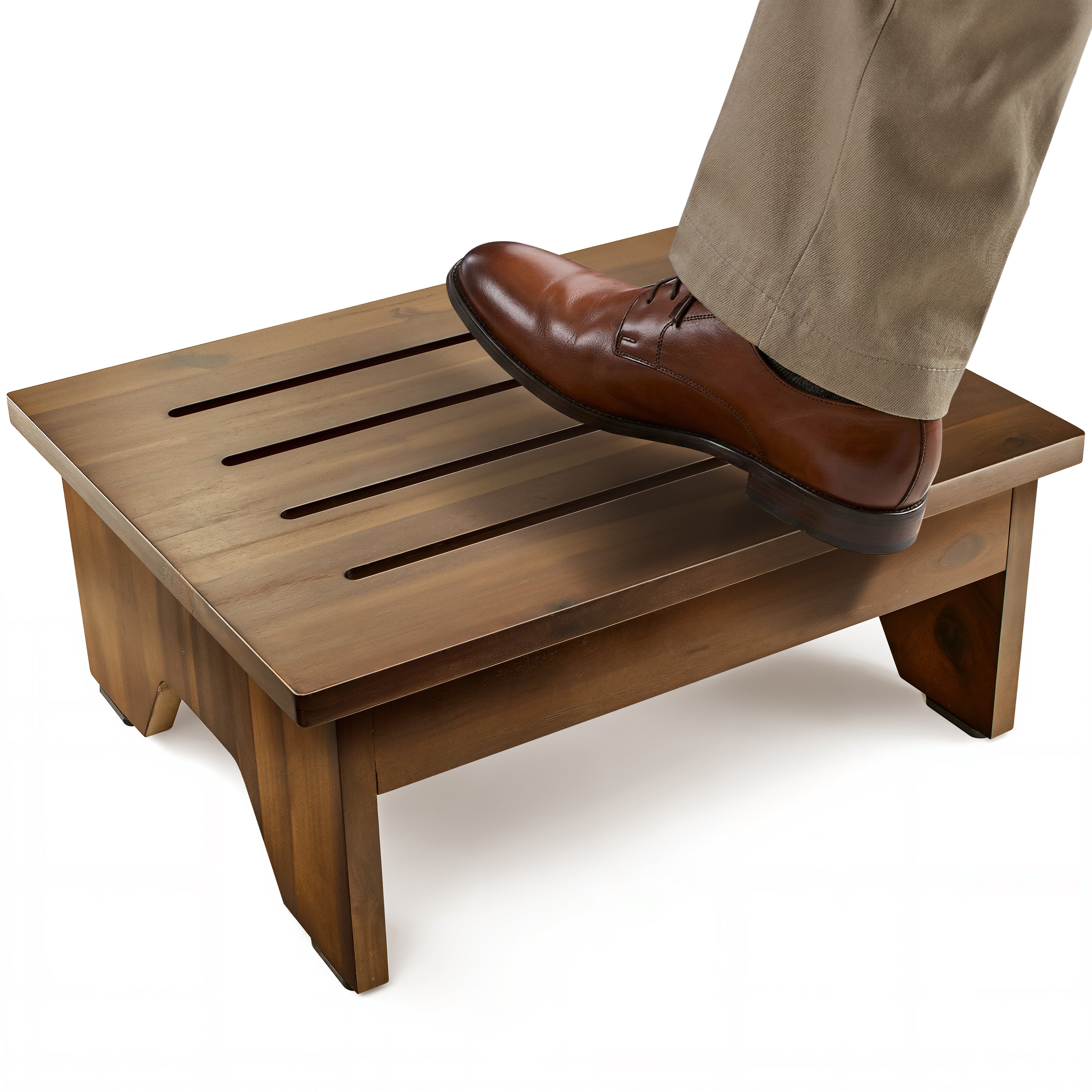 6.5" One Step Stool for Adult - Walnut color-thumbmail-1