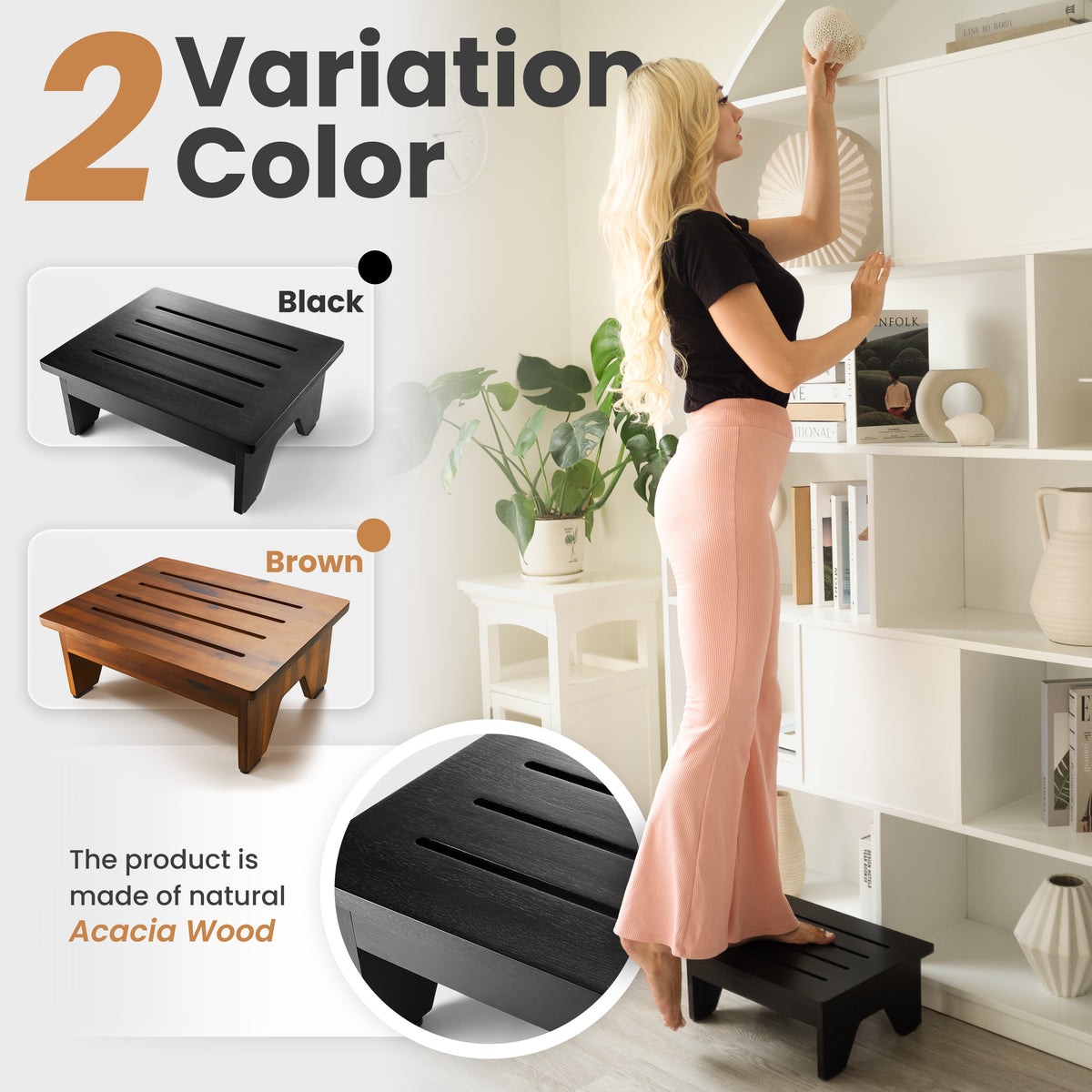 6.5" One Step Stool for Adult - Black color-thumbmail-6