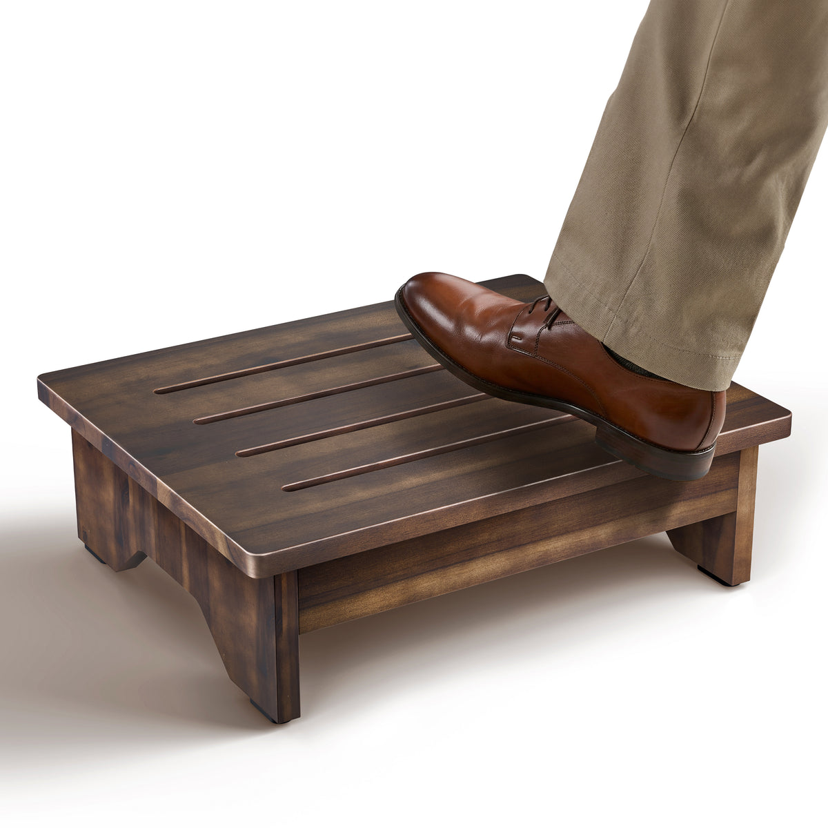 5" One Step Stool for Adult - Walnut color-thumbmail-1