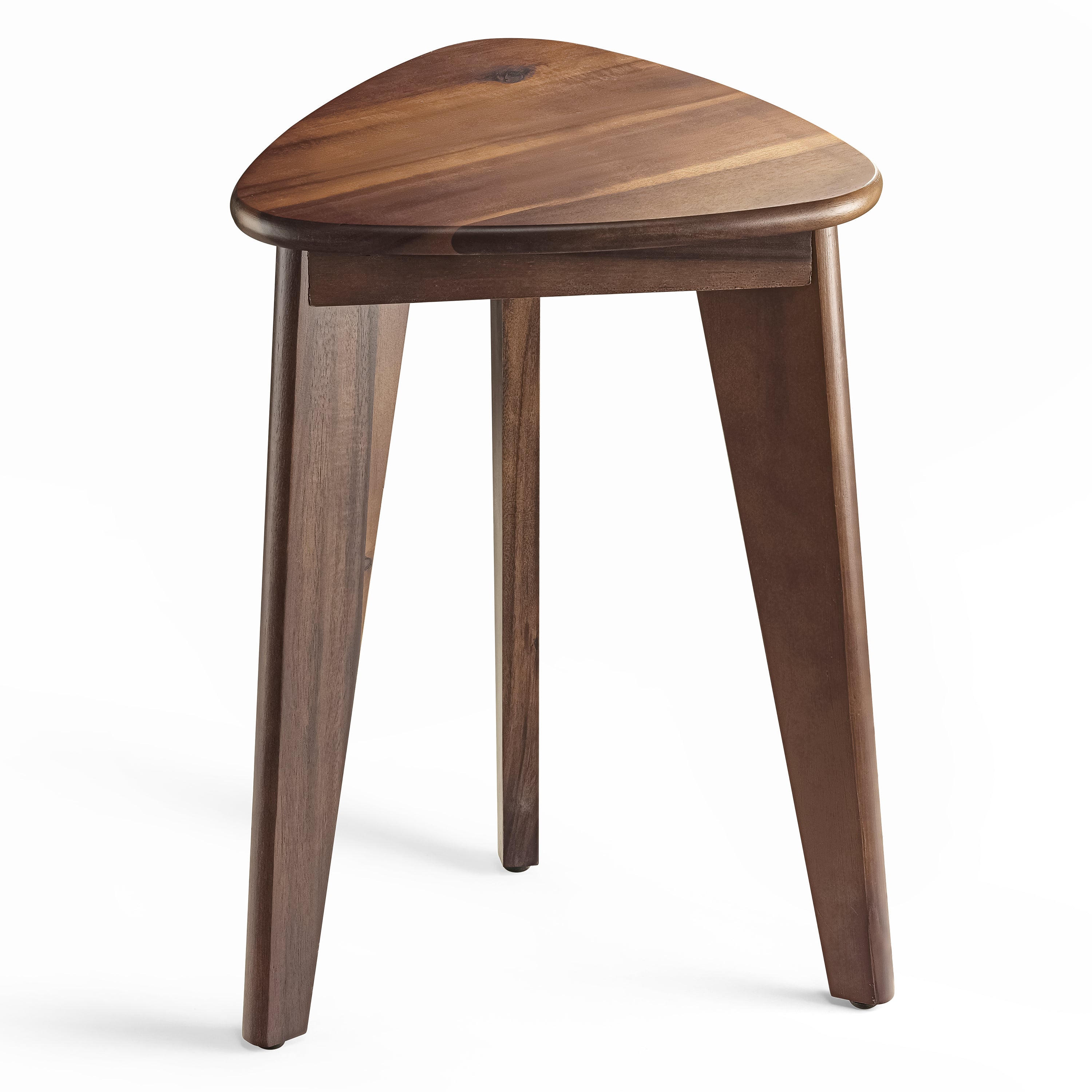 18" Corner Shower Bench for Inside Shower, Round Edge, Walnut Color-thumbmail-1