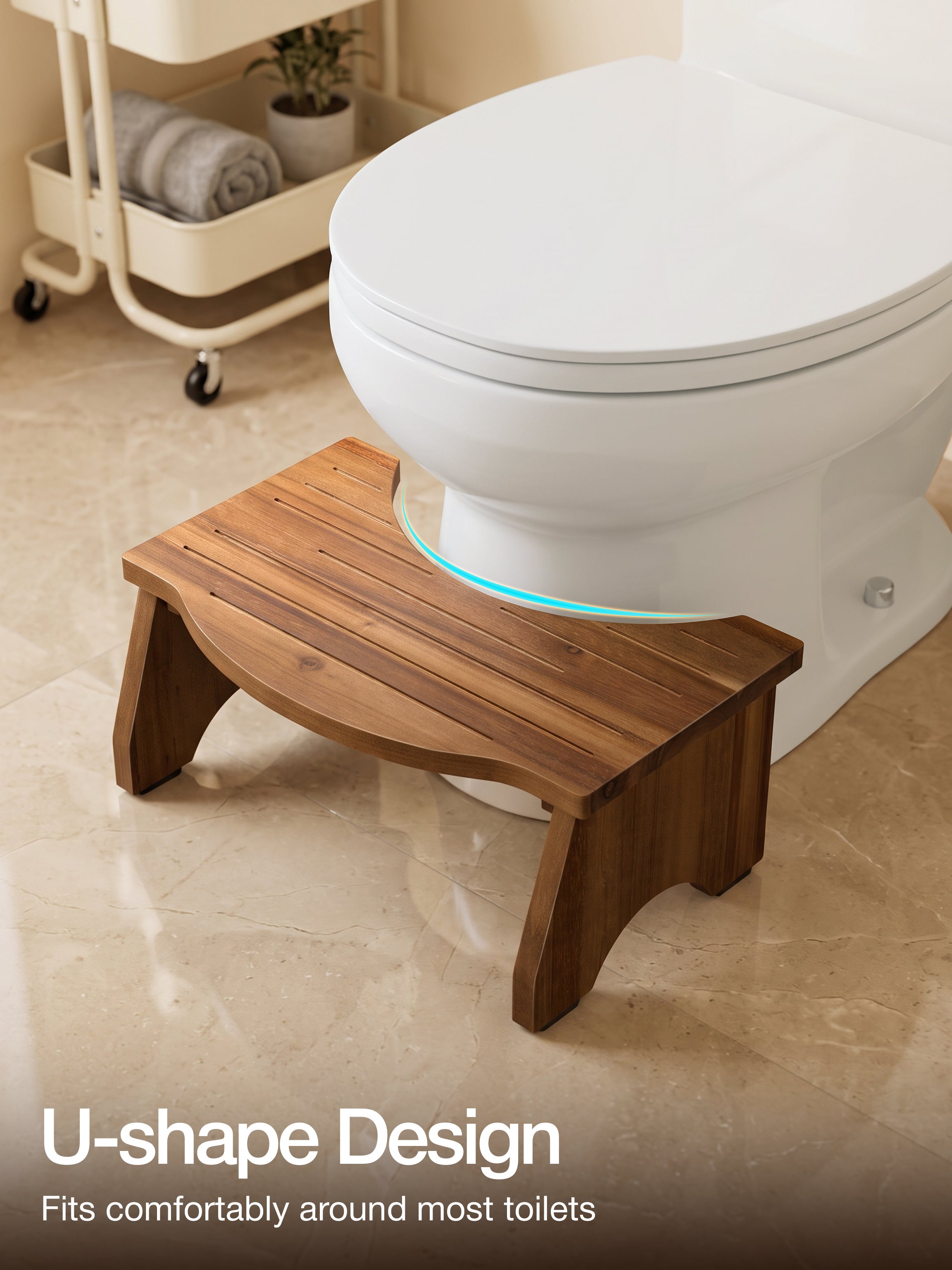 Foldable Toilet Stool, Acacia Wood Poop Stool For Adults, 7.2"H-thumbmail-7