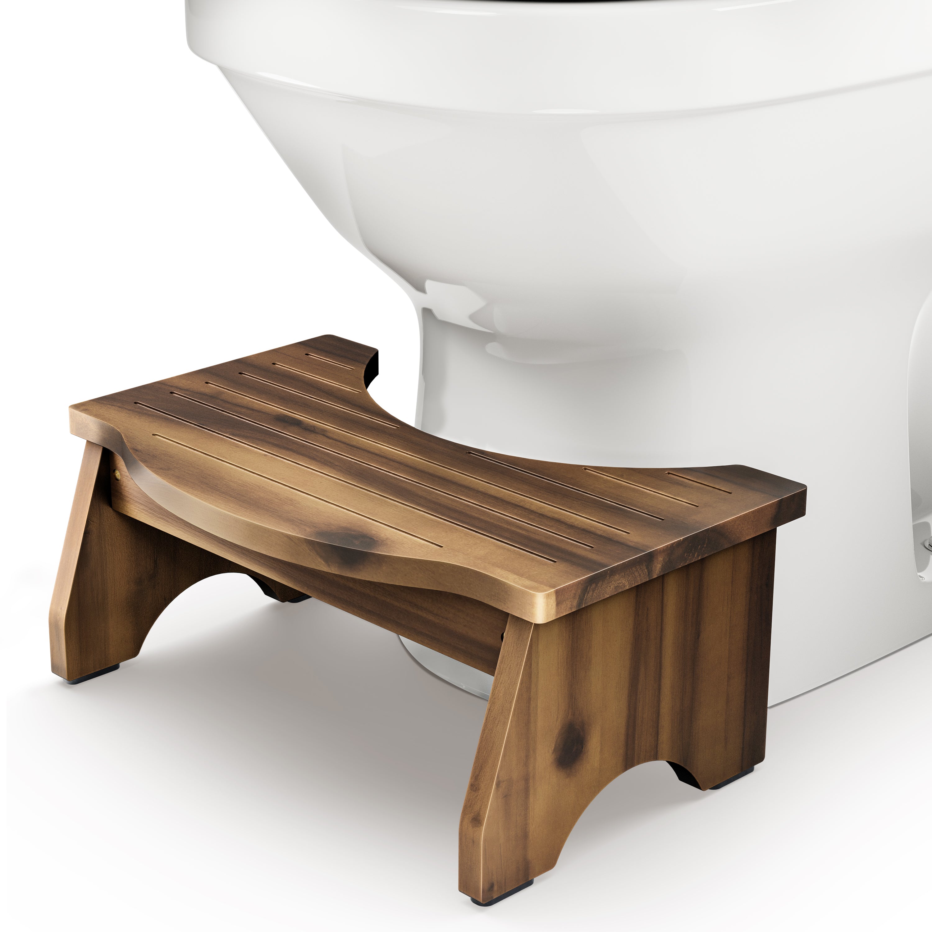 7" Toilet Step Stool for Adult - Walnut color