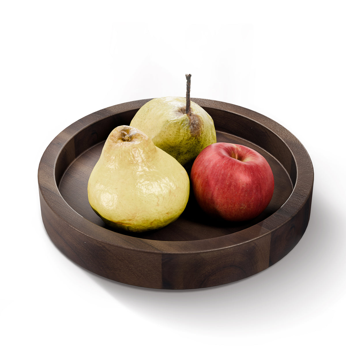 10" Rotating Wooden Lazy Susan Organizer for Cabinet (Walnut color)
